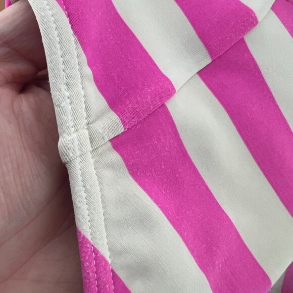 Figleaves Pink/White Striped Corsica Bikini Bottoms Womens Size 10 - Picture 5 of 7